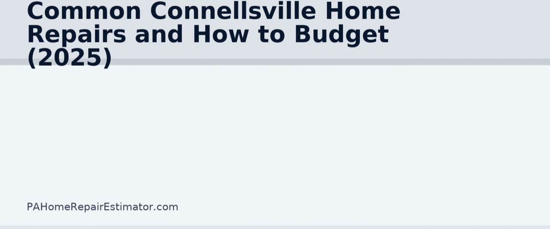 Common Connellsville Home Repairs and How to Budget (2025)