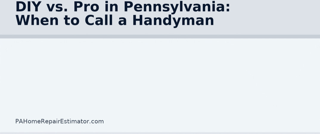 DIY vs. Pro: When to Call a Handyman in Pennsylvania