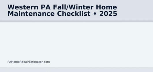 Western PA Fall/Winter Home Maintenance Checklist (2025 Edition)